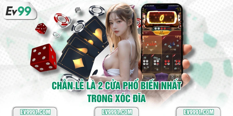 Chẵn lẻ là 2 cửa phổ biến nhất trong xóc đĩa