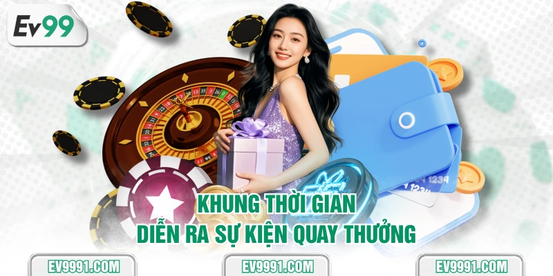 Khung thời gian diễn ra sự kiện quay thưởng